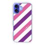 スリムプロテクションケース［ Big Stripe - Purple × Pink ］