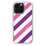 スリムプロテクションケース［ Big Stripe - Purple × Pink ］