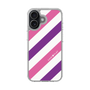 スリムプロテクションケース［ Big Stripe - Purple × Pink ］