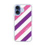 スリムプロテクションケース［ Big Stripe - Purple × Pink ］
