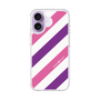 スリムプロテクションケース［ Big Stripe - Purple × Pink ］