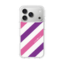 スリムプロテクションケース［ Big Stripe - Purple × Pink ］