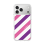スリムプロテクションケース［ Big Stripe - Purple × Pink ］
