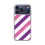 スリムプロテクションケース［ Big Stripe - Purple × Pink ］