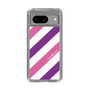 スリムプロテクションケース［ Big Stripe - Purple × Pink ］