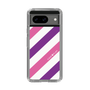 スリムプロテクションケース［ Big Stripe - Purple × Pink ］