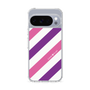 スリムプロテクションケース［ Big Stripe - Purple × Pink ］