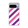 スリムプロテクションケース［ Big Stripe - Purple × Pink ］