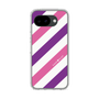 スリムプロテクションケース［ Big Stripe - Purple × Pink ］