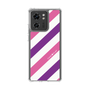 スリムプロテクションケース［ Big Stripe - Purple × Pink ］