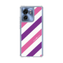 スリムプロテクションケース［ Big Stripe - Purple × Pink ］