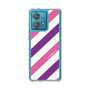 スリムプロテクションケース［ Big Stripe - Purple × Pink ］