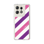 スリムプロテクションケース［ Big Stripe - Purple × Pink ］