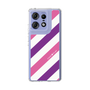 スリムプロテクションケース［ Big Stripe - Purple × Pink ］