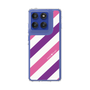 スリムプロテクションケース［ Big Stripe - Purple × Pink ］