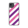 スリムプロテクションケース［ Big Stripe - Purple × Pink ］