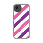 スリムプロテクションケース［ Big Stripe - Purple × Pink ］