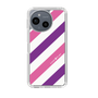 スリムプロテクションケース［ Big Stripe - Purple × Pink ］