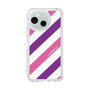 スリムプロテクションケース［ Big Stripe - Purple × Pink ］