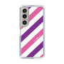 スリムプロテクションケース［ Big Stripe - Purple × Pink ］