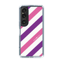 スリムプロテクションケース［ Big Stripe - Purple × Pink ］