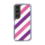 スリムプロテクションケース［ Big Stripe - Purple × Pink ］