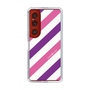 スリムプロテクションケース［ Big Stripe - Purple × Pink ］