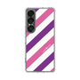 スリムプロテクションケース［ Big Stripe - Purple × Pink ］