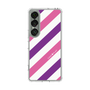 スリムプロテクションケース［ Big Stripe - Purple × Pink ］