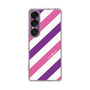 スリムプロテクションケース［ Big Stripe - Purple × Pink ］