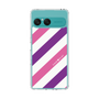 スリムプロテクションケース［ Big Stripe - Purple × Pink ］