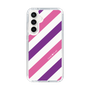 スリムプロテクションケース［ Big Stripe - Purple × Pink ］