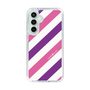 スリムプロテクションケース［ Big Stripe - Purple × Pink ］