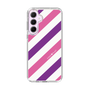 スリムプロテクションケース［ Big Stripe - Purple × Pink ］