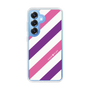 スリムプロテクションケース［ Big Stripe - Purple × Pink ］