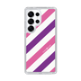 スリムプロテクションケース［ Big Stripe - Purple × Pink ］