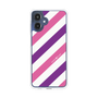 スリムプロテクションケース［ Big Stripe - Purple × Pink ］
