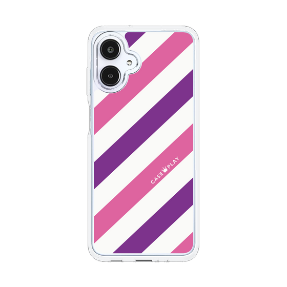スリムプロテクションケース［ Big Stripe - Purple × Pink ］