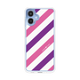 スリムプロテクションケース［ Big Stripe - Purple × Pink ］