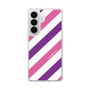 スリムプロテクションケース［ Big Stripe - Purple × Pink ］