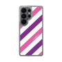 スリムプロテクションケース［ Big Stripe - Purple × Pink ］