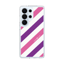 スリムプロテクションケース［ Big Stripe - Purple × Pink ］
