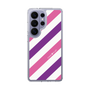 スリムプロテクションケース［ Big Stripe - Purple × Pink ］