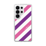 スリムプロテクションケース［ Big Stripe - Purple × Pink ］