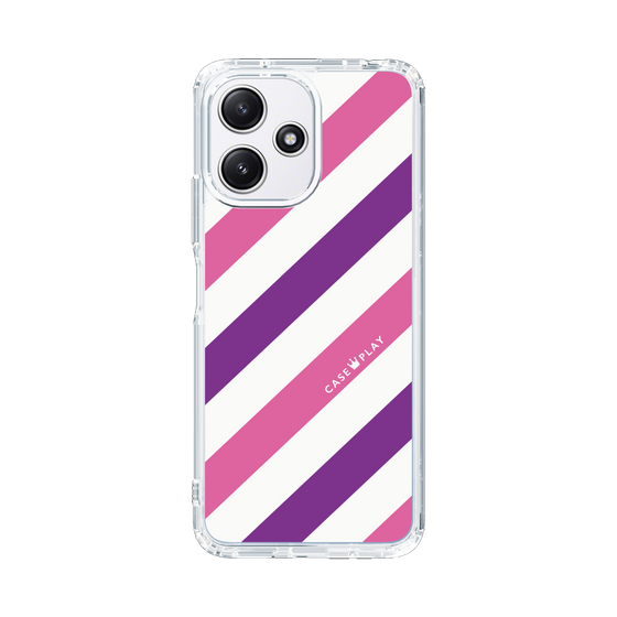 スリムプロテクションケース［ Big Stripe - Purple × Pink ］