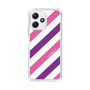 スリムプロテクションケース［ Big Stripe - Purple × Pink ］