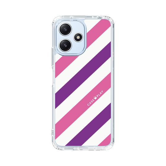 スリムプロテクションケース［ Big Stripe - Purple × Pink ］