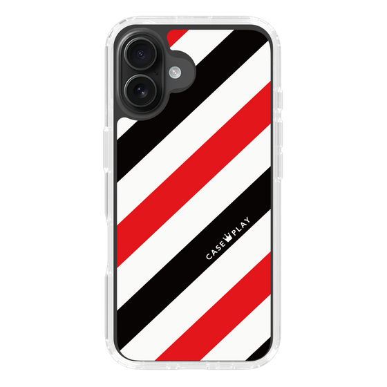 スリムプロテクションケース［ Big Stripe - Red × Black ］