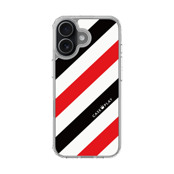 スリムプロテクションケース［ Big Stripe - Red × Black ］