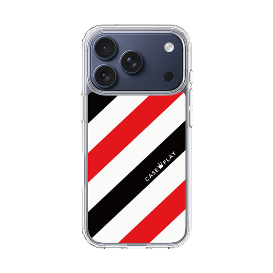 スリムプロテクションケース［ Big Stripe - Red × Black ］